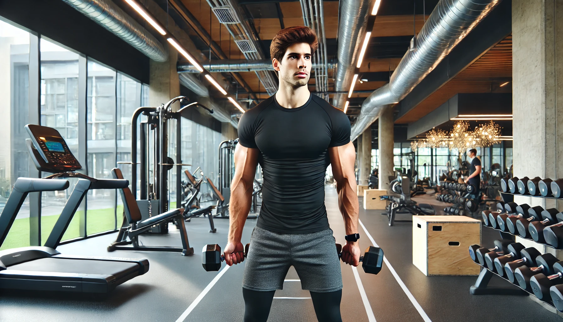 Man working out in the gym