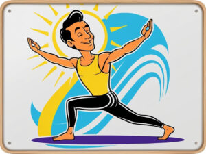 A man with healthy joints from BPC-157 doing yoga.