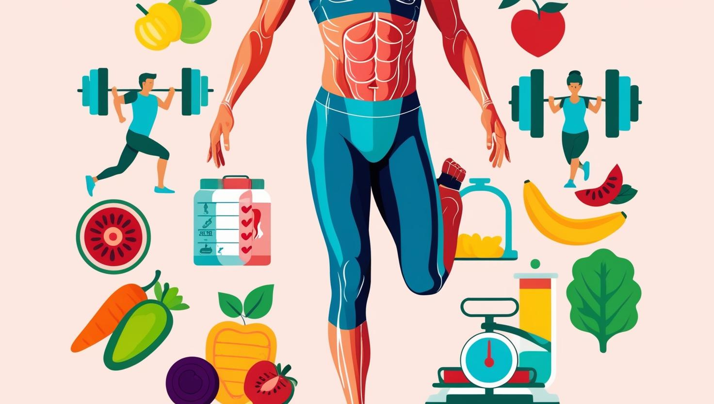 A diagram of a fit weight loss patient finding success with TRT and semaglutide.