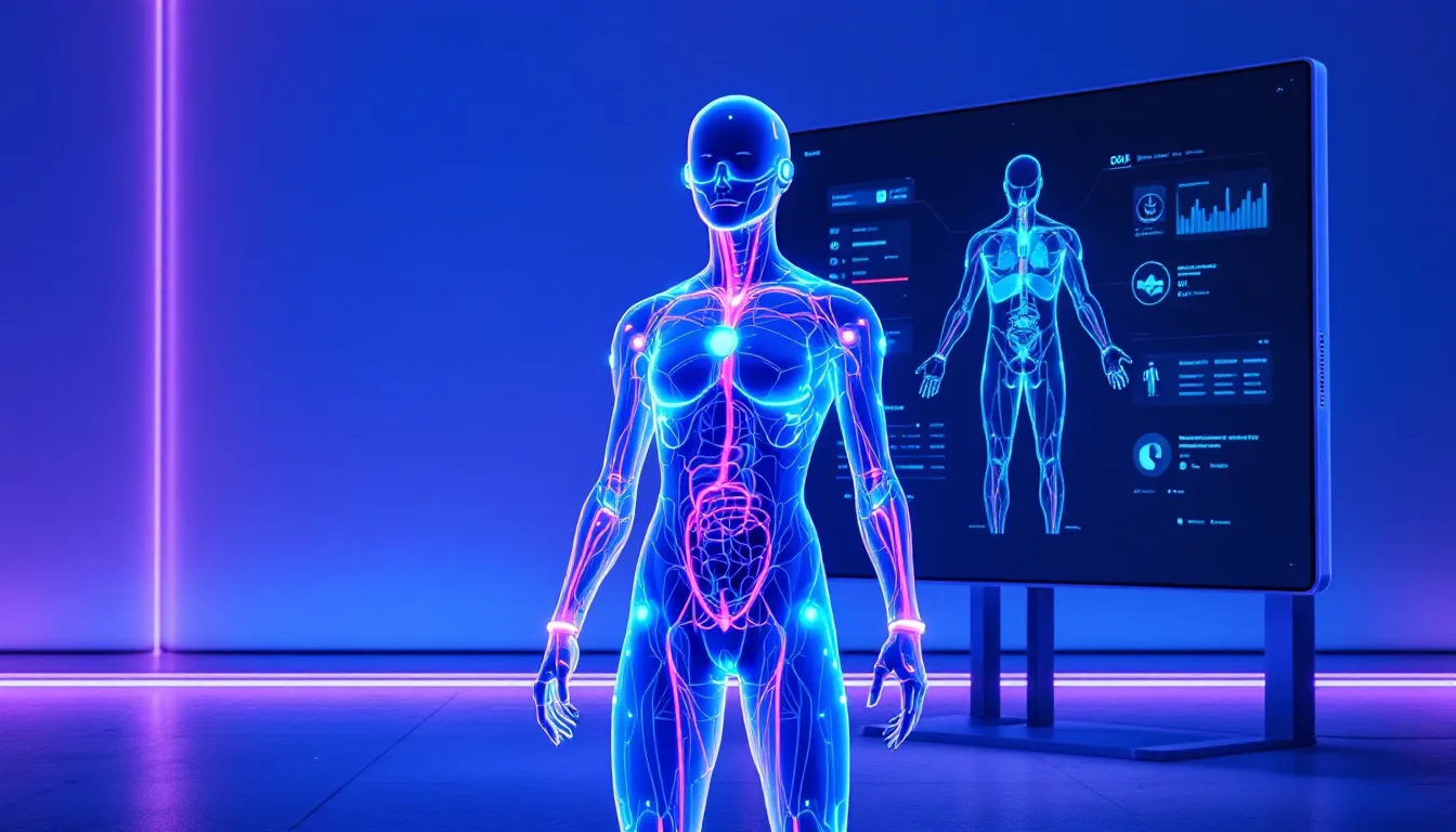 An image illustrating a full body composition scan with an InBody scanner.